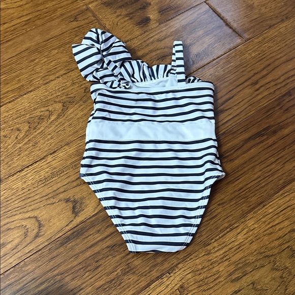 Striped Ruffle One-Piece Swimsuit - Picture 2 of 3